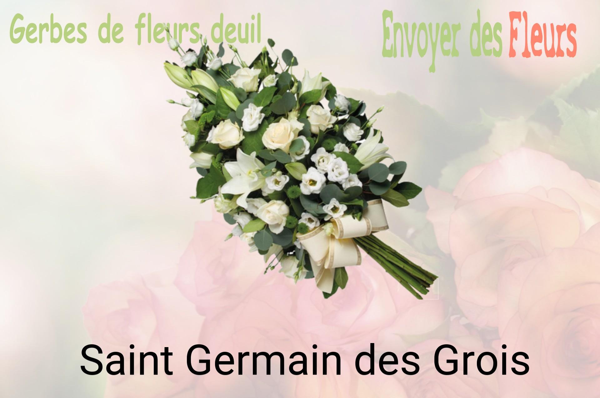 Gerbe de fleurs de deuil livrée à Saint-Germain-des-Grois